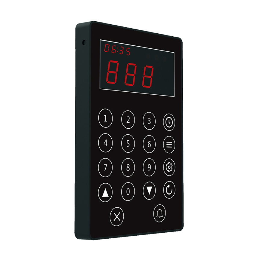 Wireless queue calling system one keypad transmitter calling multiple pagers system