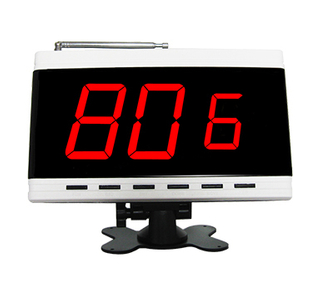 Wireless calling system digital number display receiver with 1 called number in 2 digits