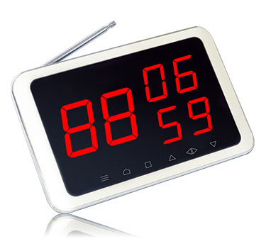 Wireless calling system digital number display receiver with 3 called number in 2 digits