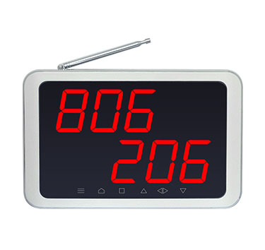 Wireless calling system digital number display receiver with 2 called number in 3 digits