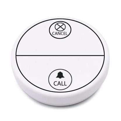 Self-generating electricity wireless calling system restaurant table buzzer white waiter call button with no lithium battery or dry battery