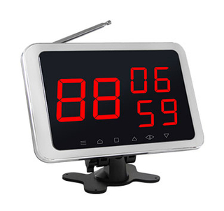Wireless calling system digital number display receiver with 3 called number in 2 digits